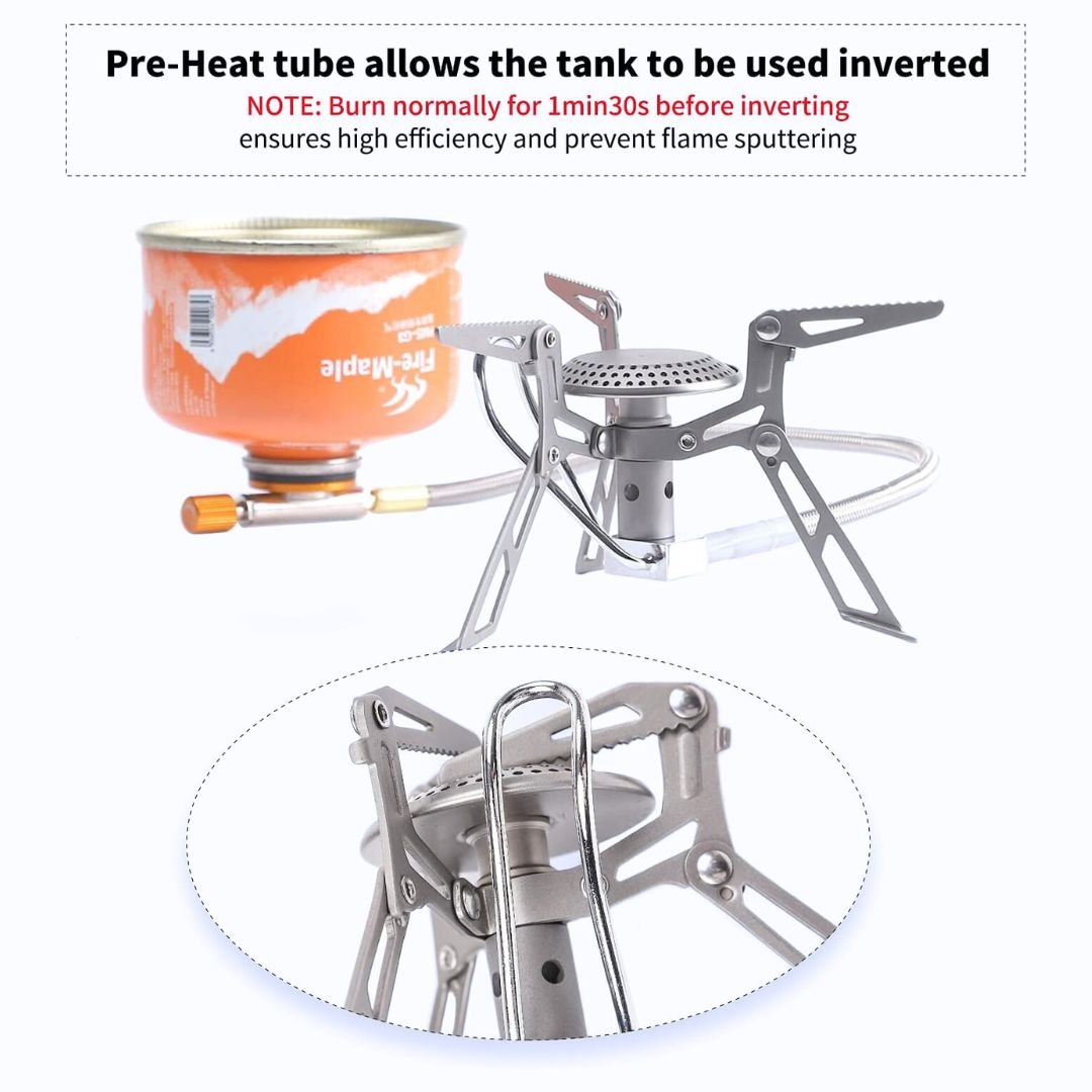 Blade 2 Titanium Backpacking Stove with preheat tube |4.76 oz. 2.8KW